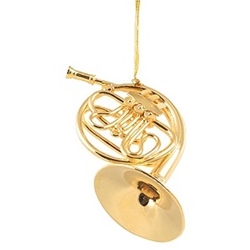 French Horn Ornament 5"